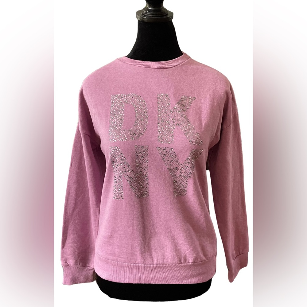 DKNY: Mauve Sweatshirt with DKNY Logo